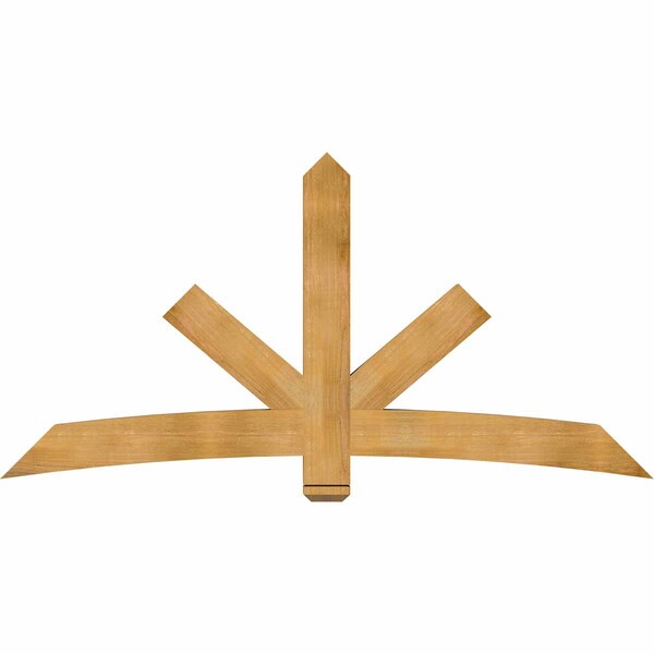 Ekena Millwork Alberta Rough Sawn Timber Gable Bracket, Western Red Cedar, 84"W x 42"H x 4"D x 6"F, 12/12 Pitch GBW084X42X0406ALB00RWR - main